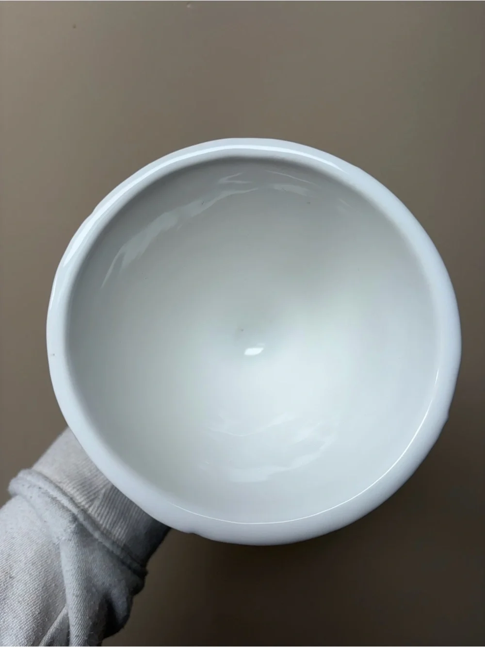 Pier 1 “More fudge don’t judge” White Ceramic Bowl with Silver Spoon Accent